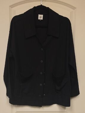 CAbi Black Button-Front Shirt